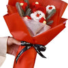 VRB Dec 1 Pcs  Artificial Crochet Flower Bouquet/Artificial Flowers Bunch/Crochet Flowers/Flowers Gift for Girls Home Decor,Gifting,etc. (Christmas Theme Bouquet