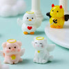 VRB Dec 8 Pcs Miniature Showpiece Set for Home Decor,Car Dashboard,Christmas,Valentine,Living Room,Gifts Figurines,Cake Decoration Items,Figurines for Home Decor. (8 Pcs Animal Heaven Miniature)