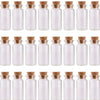 VRB Dec 60pcs Mini/Tiny Glass Jars With Wood Cork Stoppers,Wishing/Message Bottle For Decorations Lovely Small Wish Bottle Tiny Clear Empty Wishing Message Vial With Cork Jars