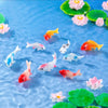 VRB Dec 20 pcs Miniature Showpiece Set for Home Decor,Car Dashboard,Christmas,Valentine,Living Room,Gifts Figurines,Cake Decoration Items,Figurines for Home Decor. (20Pcs Aquarium Fish)