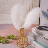 VRB Dec Artificial Ostrich Feather Sticks (Height: 12 inch) for Home Decoration | Faux Flowers for Vases | Decoration Items for Living Room (Pot NOT Included) (Off-White, 10pcs)