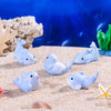 VRB Dec 12 Pcs Miniature Showpiece Set for Home Decor,Car Dashboard,Valentine,Living Room,Gifts Figurines,Cake Decoration Items,Figurines for Home Decor. (12Pcs Dolphin Miniature)