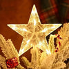 VRB Dec 1 pcs Christmas Tree Topper Star Golden for Tree Decorations - Xmas Decoration - Christmas Decorations Items for Home - Tree Decoration Items. (Star Design 2 - with Light)