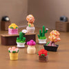 VRB Dec 9 Pcs Miniature Toys,Showpiece for Home Decor,Decorative Items,Car Dashboard,Valentine,Gifts Figurines,Cake Decoration Items,Figurines for Home Decor. (9 Pcs Flower & Bonsai Miniature)