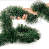VRB Dec 6 Pcs Christmas 6Ft Tinsel Garland Xmas Tree Decorations Christmas Tree Home Wedding Decoration for New Year Party Indoor/Outdoor Home Decor (Dark Green - 6 Pcs), 10 Cm