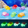VRB Dec20 Pcs Miniature Showpiece Set for Home Decor,Car Dashboard,Valentine,Living Room,Gifts Figurines,Cake Decoration Items,Figurines for Home Decor. (20 Pcs Glowing Turtle Miniature)