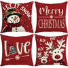 VRB DecTM 4 Pcs Christmas Cushion Cover/Christmas Decorations Items Cushion Covers for Sofa/Sofa Cushion Cover, Christmas Decor/christmas cushion cover 16x16/christmas pillow cover For Home (Design 7)