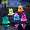 VRB Dec 10 Pcs Miniature Showpiece Set for Home Decor,Car Dashboard,Valentine,Living Room,Gifts Figurines,Cake Decoration Items,Figurines for Home Decor. (10 Pcs Glowing Ghost)