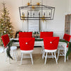 VRB DecTM Christmas Chair Back Cover - Santa Claus Hat Slipcover for Dining Room, Restaurant, Holiday Festival Decoration (12 Pcs)