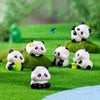 VRB Dec 6 Pcs Miniature Showpiece Set for Home Decor,Car Dashboard,Valentine,Living Room,Gifts Figurines,Cake Decoration Items,Figurines for Home Decor. (6 Pcs Lazy Cute Panda)
