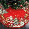 VRB DecTM 1 Pcs 90cm Christmas Tree Skirt 24 Inch,Premium Fabric/Velvet Double Layered Tree Skirt for Xmas Tree/Chritmas Tree Decorations/Christmas Decorations Items for Home (Design -4)