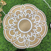 VRB Dec 3 Pcs Reusable Wooden Base and Rangoli Template mat Rangoli Mats for Home Decoration,Home Decorative Diya, Diwali Gift Diya,Deepak, Candles, Home Decoration.Easy to use (Design 1)