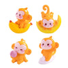 VRB Dec 4 Pcs Moon monkey Miniature Decor Items Set For Unique Gift,Home,Living Room,Office,Restaurant Decor,Military Showpiece,Perfect Valentine Decoration Items