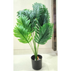 VRB Dec 1 Pcs Artificial Areca Plants with Pot Plants Leaves Tree Tropical 12 Palm Leaves Faux Areca Palm Plants Indoor Real Touch Monstera Plant for Home/Decor.