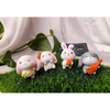VRB Dec 4 Pcs Rabbit Miniature Decor Items Set for Unique Gift,Home,Living Room,Office,Restaurant Decor,Showpiece,Perfect Valentine Decoration Items (Rabbits Miniature)