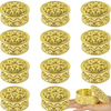 VRB Dec 12pcs chocolate box Plastic Wedding organisers storage box Candy Jars/Storage Boxes Gift Boxes for Wedding Baby Shower Christmas Birthday Party Dry Fruits (Pack of 12 Pcs, Golden Circle)