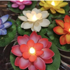 VRB Dec 12 pcs Acrylic Flameless & Smokeless Decorative Candles Led Tea Light Candle Perfect for Gifting, Birthday, Diwali, Christmas,Decorative Candles,Balcony, Birthday (Lotus Water Sensored - 12 Pcs)