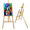 VRB Dec 1 pcs 5 FT Wooden Foldable/Adjustable Easel Stand for displaying Great Artwork Sketch,Art Painting,Canvas,Business Promotions, Display, Artist Students (5 Feet - 1 Pcs)