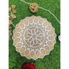 VRB Dec 3 Pcs Reusable Wooden Base and Rangoli Template mat Rangoli Mats for Home Decoration,Home Decorative Diya, Diwali Gift Diya,Deepak, Candles, Home Decoration. (Design 9)