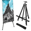 VRB Dec 1 pcs Wooden Foldable/Adjustable Easel Stand for displaying Great Artwork Sketch,Art Painting,Canvas,Business Promotions, Display, Artist Students (5 FT Metal Foldable Stand - 1 Pcs)