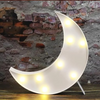 VRB Dec 1pcs Night Light LED Marquee Sign-Baby Light-Battery Operated Nursery Lamp, Decorative Light for Kid's Room/Party/Home/Wall Décor Party Light and Wall Lamp (Pack of 1) (White Moon)