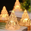 VRB Dec 6 Pcs Acrylic Flameless & Smokeless Decorative Candles Led Tea Light Candle Perfect for Gifting, Home, Birthday, Diwali, Christmas,Decorative Candles,Birthday (Christmas Tree)