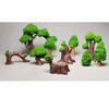 VRB Dec 11 Pcs Miniature Showpiece Set for Home Decor, car Dashboard,Valentine,Living Room,Gifts Figurines,Cake Decoration Items,Figurines for Home Decor. (11 Pcs Green Tree Miniatures)