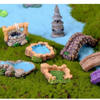 VRB Dec 8 Pcs Miniature Showpiece Set for Home Decor, car Dashboard,Valentine,Living Room,Gifts Figurines,Cake Decoration Items,Figurines for Home Decor. (8 Pcs Garden Bridges Miniature)