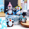 VRB Dec 4 Pcs Miniature Showpiece Set for Home Decor, car Dashboard,Valentine,Living Room,Gifts Figurines,Cake Decoration Items,Figurines for Home Decor. (4 Pcs Snow Penguin)