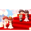 VRB Dec 2 Set Couples Miniature,Figurine,Statue for Valentine Gift, Home,Bedroom,Valentine,Gifts for Girlfriend, Living Room,Office,Restaurant Decor,Wedding,Showpiece,Gifts Figurines (Model 8).