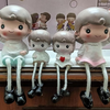 VRB Dec 4 pcs Hanging Legs Showpiece Cute Boy & Girl,Toy Cute Couple Figurines/Leg Hanging Dolls for Home Decor/Decorative Items for Home Decor,Valentine Gift for Girlfriend,Boyfriend (Model - 06)