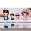 VRB Dec 4 pcs Hanging Legs Showpiece Cute Boy & Girl,Toy Cute Couple Figurines/Leg Hanging Dolls for Home Decor/Decorative Items for Home Decor,Valentine Gift for Girlfriend,Boyfriend (Model - 04)