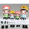 VRB Dec 4 pcs Hanging Legs Showpiece Cute Boy & Girl,Toy Cute Couple Figurines/Leg Hanging Dolls for Home Decor/Decorative Items for Home Decor,Valentine Gift for Girlfriend,Boyfriend (Model - 03)