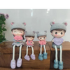VRB Dec 4 pcs Hanging Legs Showpiece Cute Boy & Girl,Toy Cute Couple Figurines/Leg Hanging Dolls for Home Decor/Decorative Items for Home Decor,Valentine Gift for Girlfriend,Boyfriend (Model - 01)