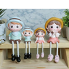 VRB Dec 4 pcs Hanging Legs Showpiece Cute Boy & Girl,Toy Cute Couple Figurines/Leg Hanging Dolls for Home Decor/Decorative Items for Home Decor,Valentine Gift for Girlfriend,Boyfriend (Model - 08)