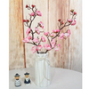 VRB Dec 3 Pcs Artificial Cherry Blossom Flowers Fake Plant Flowers for Home, Room,Office | Flowers for Vases | Decoration Items for Living Room (Light Pink)