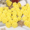 VRB Dec Artificial Big Foam Rose Fake Foam Water Floating Flowers for Pooja Thali, Festival and Events, Home, Table, Badroom, Pooja Room, Diwali Decoration and DIY Craft (Yellow, 24)