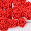 VRB Dec™ Artificial Big Foam Rose Fake Foam Water Floating Flowers for Pooja Thali, Festival and Events, Home, Table, Badroom, Pooja Room, Diwali Decoration and DIY Craft (Red, 24)