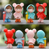 VRB Dec 4 Pcs Miniature Showpiece Set for Home Decor,Car Dashboard,Valentine,Living Room,Gifts Figurines,Cake Decoration Items,Figurines for Home Decor. (4 Pcs Close Umbrella Miniature)