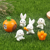 VRB Dec 7 Pcs Rabbits Miniature Decor Items Set for Unique Gift,Home,Living Room,Office,Restaurant Decor,Showpiece,Perfect Valentine Decoration Items (Rabbits Miniature 7Pcs Set)