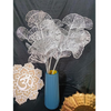 VRB Dec 2 Pcs Artificial Eucalyptus Gingko Leaves Fern Faux Flowers Fake Flower for Diwali/Christmas/Home,Office Corner,Bedroom,Balcony,Decor,Restaurant Decor and Craft (4 Pcs Silver Gingkoo)