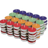 VRB Dec 100pcs Tealight Candles-1.5-2 Hour Long time Burn, Giant 100 Packs -White Smokeless TeaLight Unscented Candles for,Diwali,Christmas,Home Decorative (Pack of 100, Colored Unscented Tealight),Wax