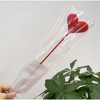 VRB Dec 1 Pcs Crochet Flowers Artificial Heart for Valentine,Bouquet,Office Desk,Table Decor,Home Decoration, Office,Decor,Bedroom, Christmas Decor (Red Heart Stick)