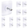VRB Dec 50pcs Wall Hooks for Wall Hanging Transparent Reusable Seamless Hooks,Waterproof and Oilproof,Bathroom Kitchen Wall Heavy Duty Self Adhesive Hooks for Wall. (D2, Pack of 50)