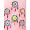 VRB Dec 6 pcs Lippan Art Wall Decor for Ganpati Decoration setup for home,hanging decoration items,hangings for home decoration,Modern decoration for home. (Multicolor Circular lippan - 6 Pcs)