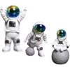 VRB Dec 3pcs Astronaut Miniature Showpiece Set for Home Decor, car Dashboard,Valentine,Living Room,Gifts Figurines,Cake Decoration Items-Resin (3 Pcs Small Multi Astronaut showpiece)
