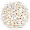 VRB Dec Artificial Pearls Beads Moti Pearls Beads for Jewellery Making, Beads for Bracelet Making, Resin Art,Beads, Crafting, Scrap Booking and Embroidery DIY Craft (10MM (600Pcs), Off-White)