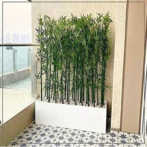 VRB DecTM Artificial Bamboo Tree Plant Leaves Sticks Original Bamboo and Polyester Without Pots (Approx Height : 5 Feet Each) (Pot NOT Included)