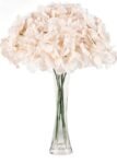 VRB DecTM (Pack of 10) Hydrangea Silk Fake Flowers Heads with Stems for Decoration Wedding Home Party Shop Baby Shower, Room Decor for Bedroom Aesthetic