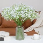 VRB DecTM 5 Pcs Artificial Baby's Breath Gypsophila Bouquets Flower Sticks for Home Decoration | Faux Flowers for Vases | Decoration Items for Living Room|Home Decor|Diwali Decor|Chritmas